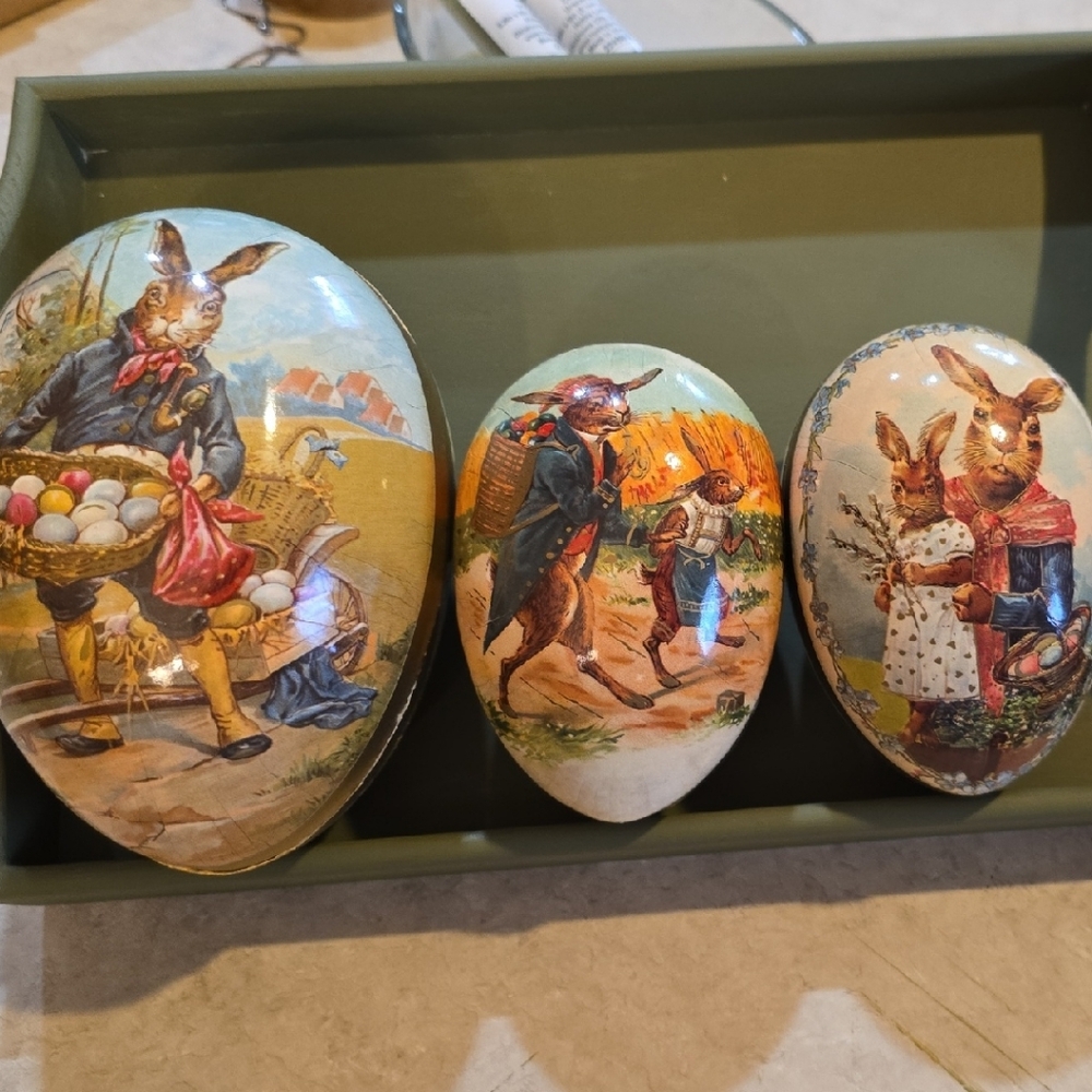 Vintage Easter Egg Decor Set